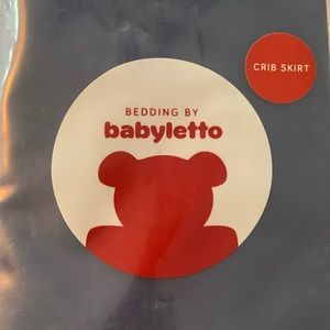 NWT babyletto navy blue crib skirt.